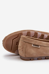 Women's Beige Faux Leather Loafers Celoria
