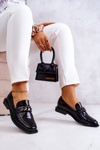 Leather Loafers With Chain Black Killen 