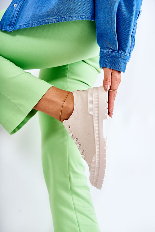 Women's Cloth Sneakers Light Beige Parossa