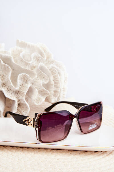 Black Women's Square Sunglasses UV400