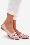 Ladies Leather Ballet Flats Maciejka 01358-51 Pink