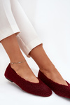 Women's Ballerinas With Sheepskin Bordeaux Zimira