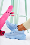 Buty Sportowe Wsuwane Damskie Jasnoniebieskie Dalmiro