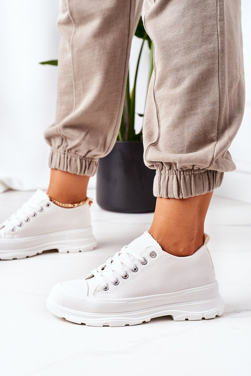 Sneakers On The Platform White Travel Time