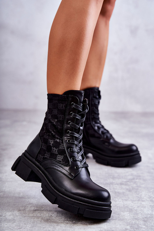 High Women's Boots Tied Black Verlon