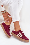 Damskie Sneakersy Zamszowe Bordowe Vinceza 79557