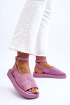 Comfortable Women's Sandals On The Platform Violet Rubie