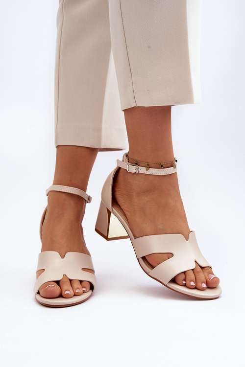 Women's High Heel Sandals in Beige Irivana