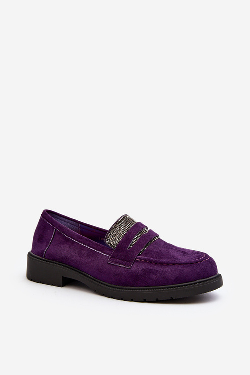 Women's Embellished Moccasins Purple Dananei