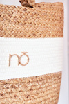 Braided Shopper Beach Bag NOBO XK0260 Beige