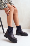 Zazoo 2947 Slip-On Women's Boots Made of Natural Leather Black