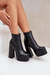 Boots On Massive Platform And Heel Insulated Black Selahra