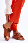 Women's Slippers With Decorative Element camel Leonia