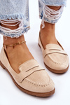 Comfortable Suede Women's Loafers Beige Lucca