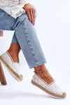 Espadryle Koronka Wsuwane Białe Blanco
