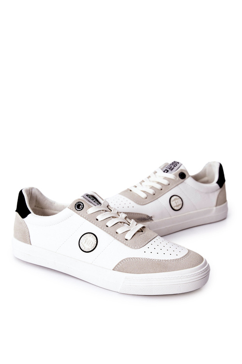 Men's Leather Sneakers Big Star II174009 White-Beige