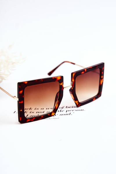 Square Marbled Sunglasses V160018 Brown