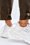 Buty Sportowe Masywna Platforma Białe GOE LL2N4029  