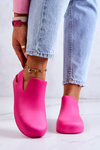 Fashionable Rubber Clogs Fuchsia Meriko