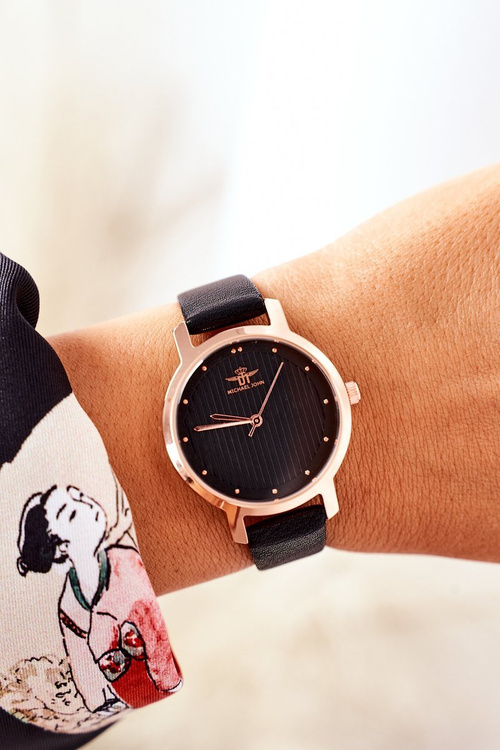 Watch On A Leather Strap Michael John Black
