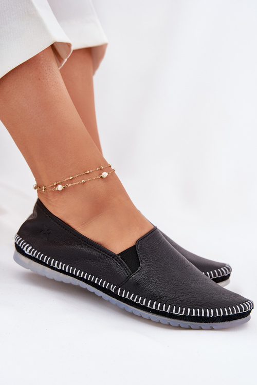 Leather Ballet Flats Maciejka T3512-71 Black
