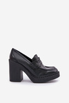 Pumps On Chunky Heel Made Of Eco Leather Black Eminza