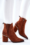 Suede Heeled Boots Brown Coriseis
