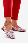 Cutout Ballet Flats With Open Heel Multicolor Navinnia