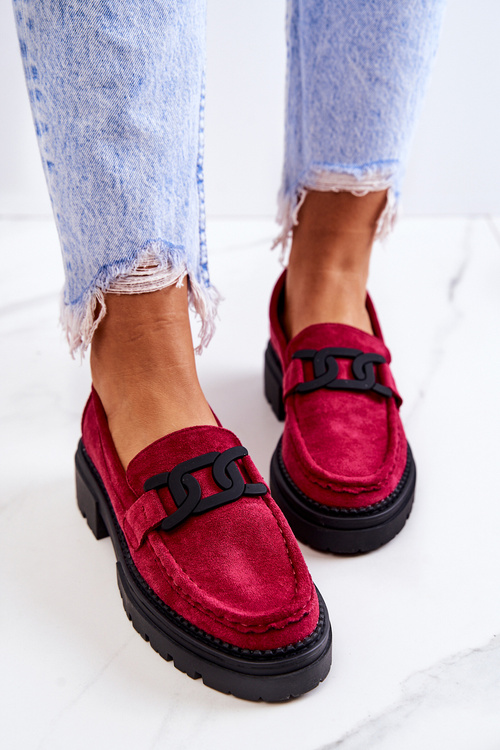Suede Loafers With Decoration La.Fi 210031FU-SU Fuchsia