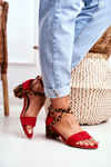 Lu Boo Red Panther Sandals On A Pole Dora