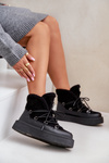 Snow Boots On Platform Black Tamidra