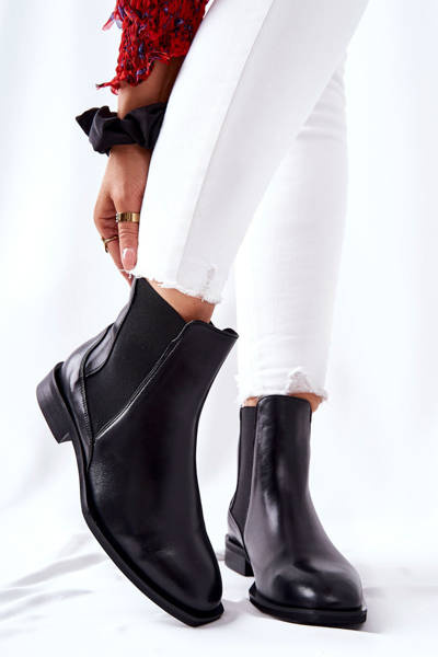 Leather Chealseas Boots Laura Messi Black 2353