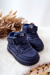 Children's Insulated High Sneakers Navy Clafi