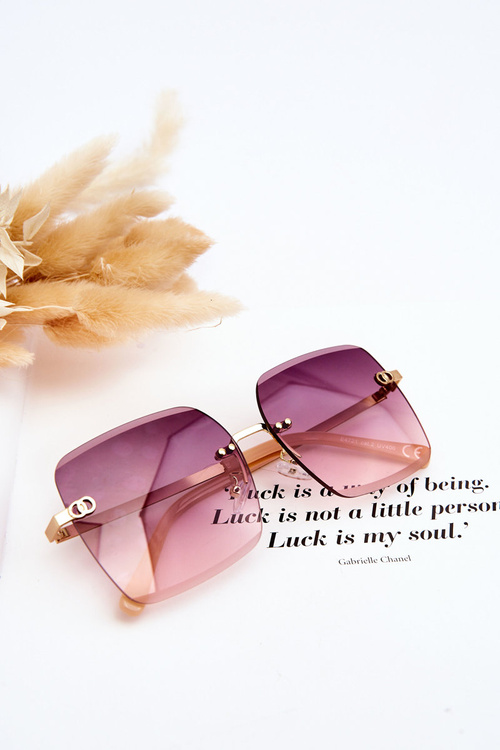 Large Women's Sunglasses 400UV E4721 Golden-beige