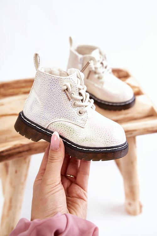 Children's Warm Boots With Zipper White Betsy