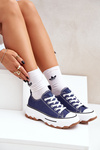 Low Women's Sneakers On Platform Navy Aradwin