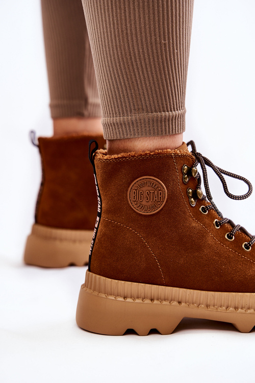 Suede Warm Boots Big Star KK274520 Brown