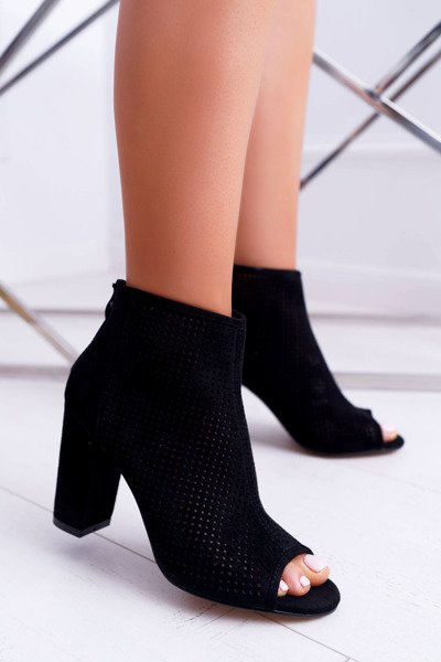 Women's Stiletto Boots Suede Black Jessin