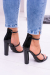Lu Boo Black Lissa Stiletto Sandals