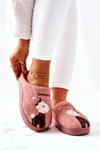 Reindeer Warming Slippers Dark Pink Jilly