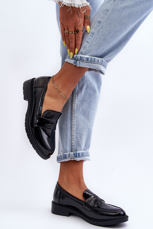 Women's Classic Moccasins Black Faradays