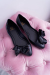 Black rubber ballerinas Lu Boo Big Bow