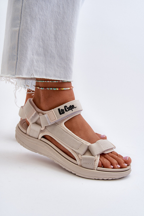 Sandały Damskie Beżowe Lee Cooper LCW-24-34-2614