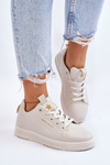 Women's Lace-up Sport Shoes Beige Mikaela
