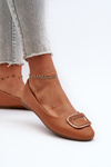 Ballerinas With Eco Leather Decoration Camel Enicoria