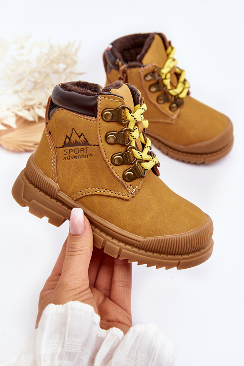 Children's Lined Boots Trappers Camel Walter