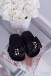 Children's Rubber Flip Flops With Bow Tie Black Senari