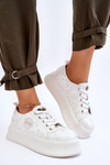 Sneakersy Buty Sportowe Damskie Białe GOE JJ2N4126