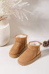 Children's Youth Snow Boots Lined with Fleece Camel Mireya