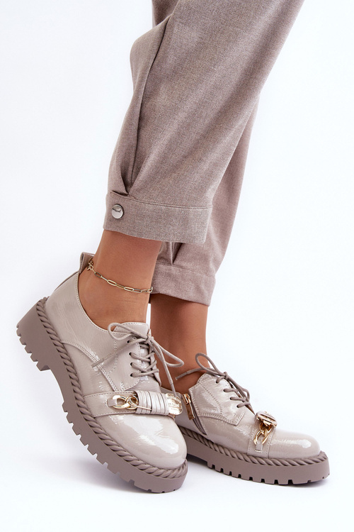 Women's Glossy Half-Boots D&A MR870-81 Grey